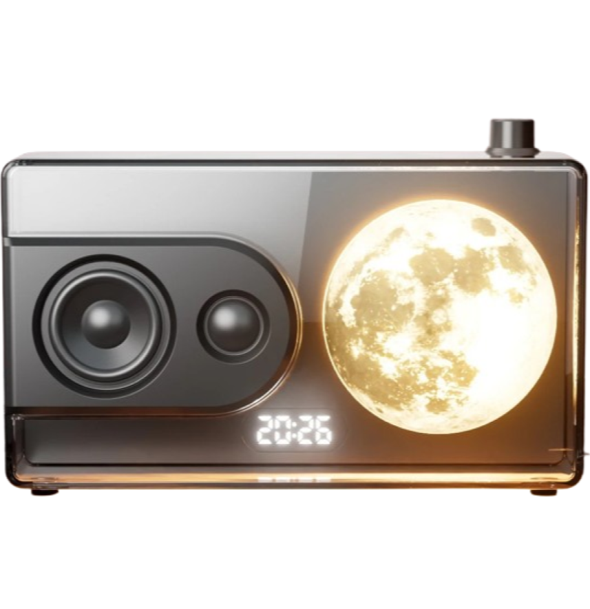 CrystalWave™ – Hi-Fi Bluetooth Speaker with Ambient Light & Sleep Mode