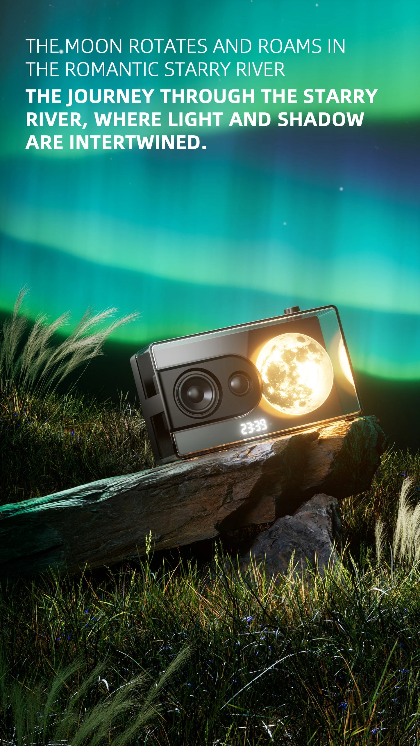 CrystalWave™ – Hi-Fi Bluetooth Speaker with Ambient Light & Sleep Mode
